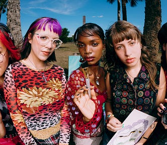A group of teenage girls.