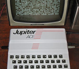 Jupiter ACE computer and monitor.