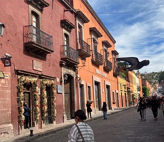 Photo of a street in downtown San Miguel de Allende