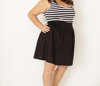 Beautiful plus-size model.