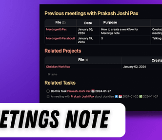 obsidian meeting notes