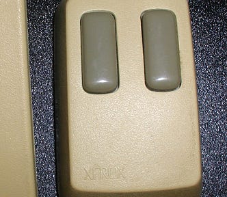 Close-up color photograph of computer mouse