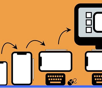 The iPad grows up (illustration by author)