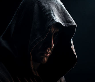 An assassin cloaked in darkness