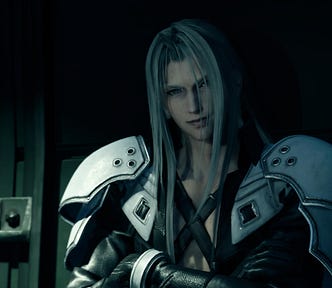 Sephiroth looks into the camera in Final Fantasy VII Rebirth.