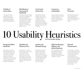 Poster of the 10 Usability Heuristics by Jakob Nielsen
