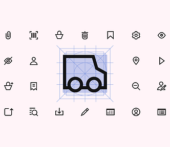A series of icons from the John Lewis icon library