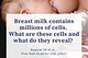 Breast milk contains millions of cells. What are these cells and what do they reveal?
