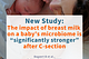 New Study: Impact of breast milk on a baby’s microbiome is “significantly stronger” after C-section