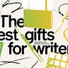 An illustration showing pens, notebooks, keyboards, and book, with the headline “The best gifts for writers, according to the Medium community”