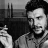 Ernesto “Che” Guevara enjoying a Cuban cigar.