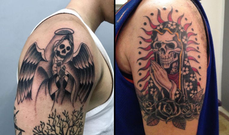 Santa Muerte Tattoos Muerte Tattoo Holy Death Tattoo Santa Muerte Tattoo