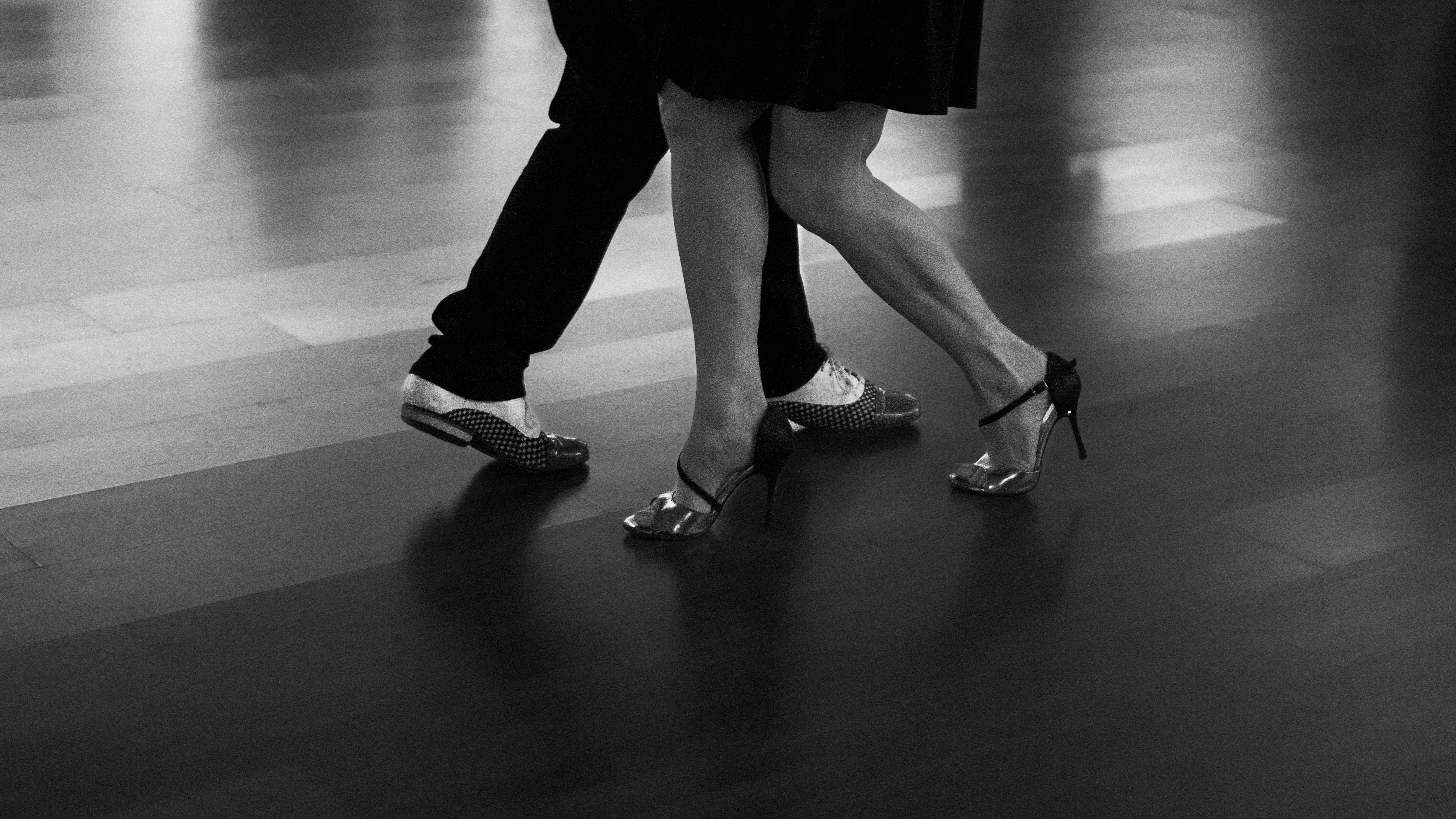 couple dancing with just their lower legs showing