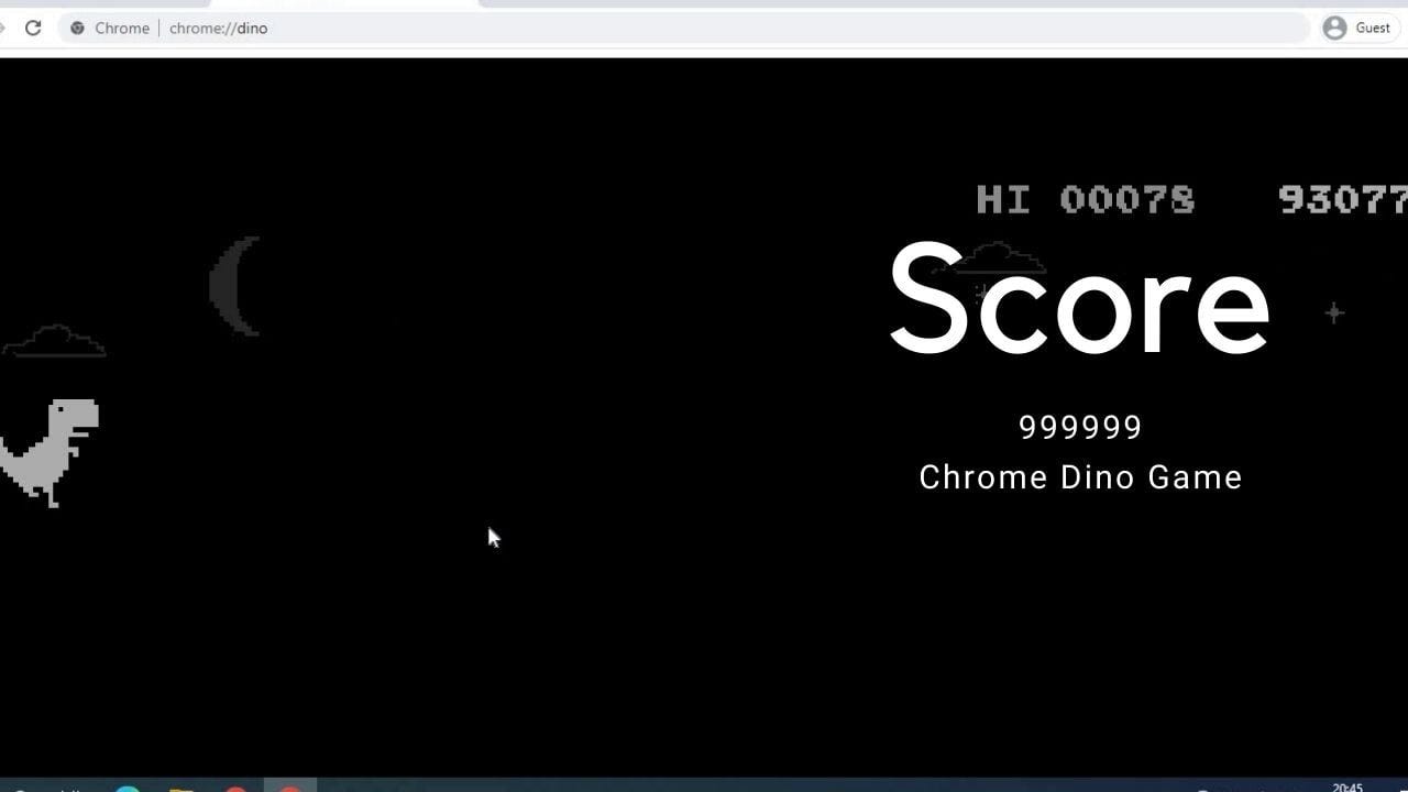 ArtStation - Chrome Dino on score 99999999
