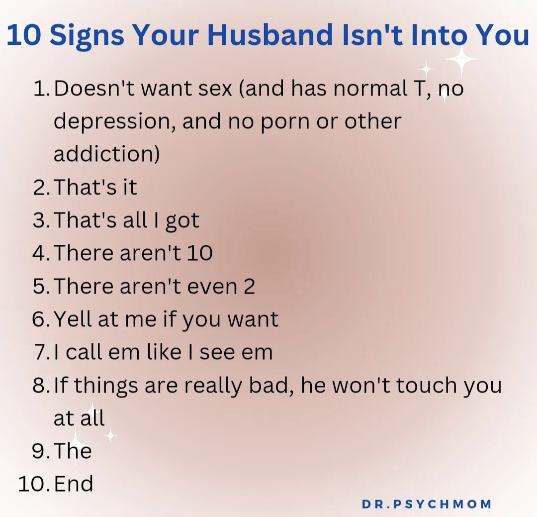 10 Signs Your Wife Is Just Not That Into You by Dr image