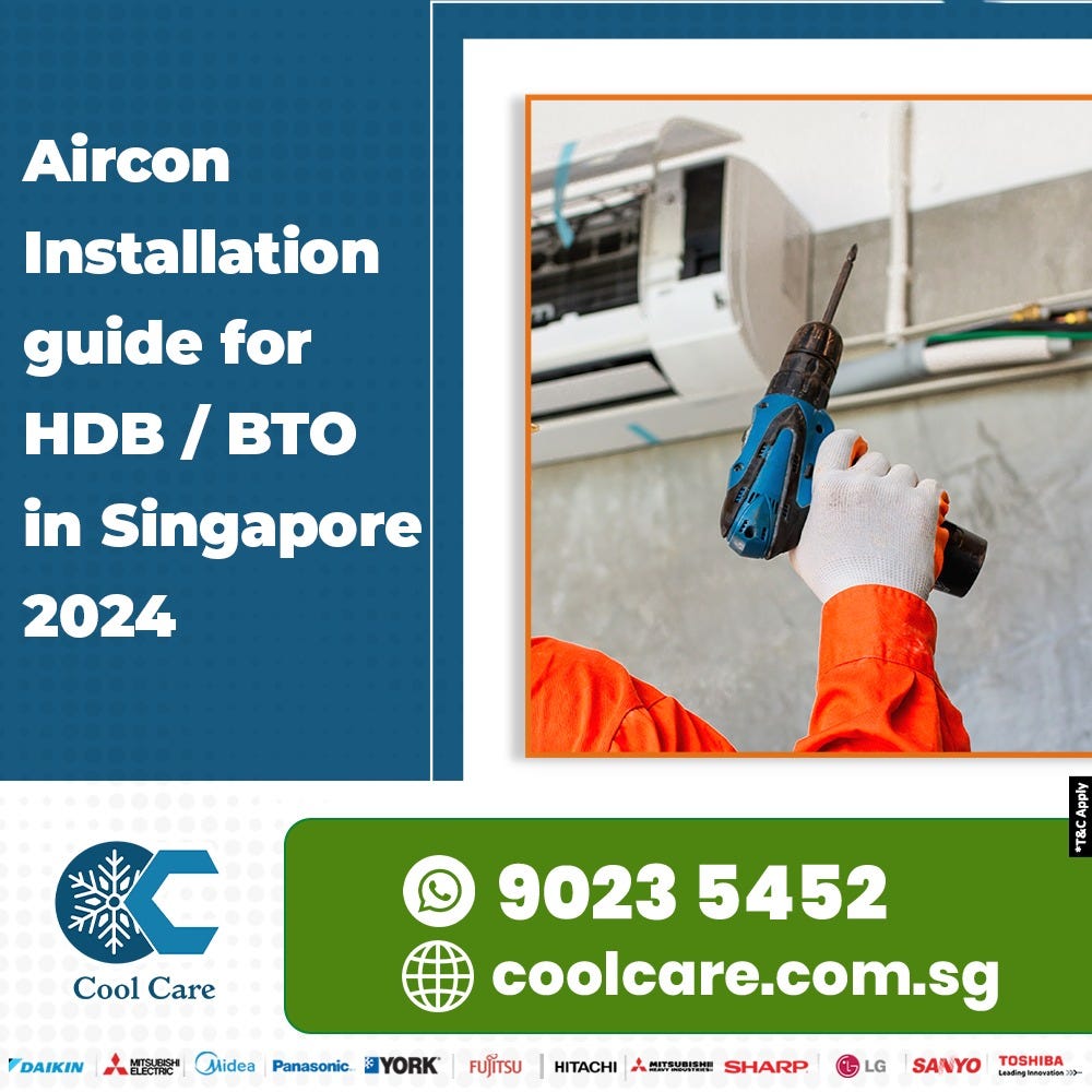 Aircon Installation guide for HDB / BTO in Singapore — 2024 by Coolcare Aircon Medium