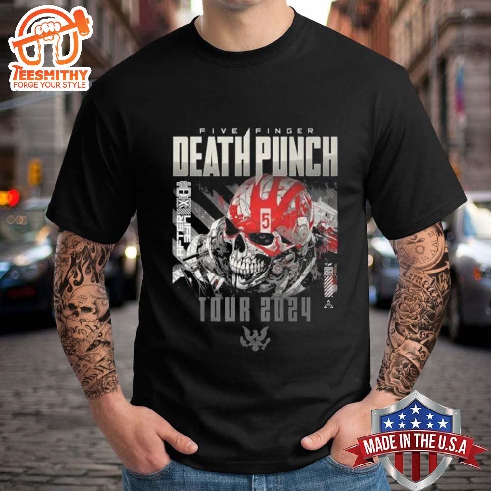 Five Finger Death Punch Tour 2024 T-Shirt - Teesmithy Bandmusic - Medium