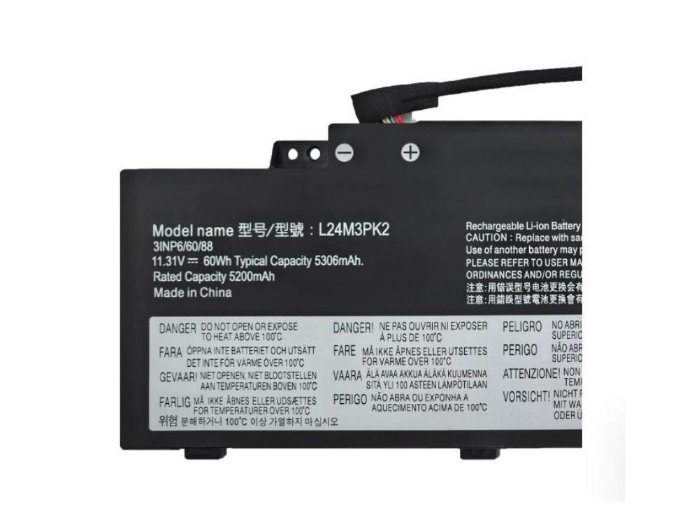 Højkvalitets batteri til LENOVO L24M3PK2 5200mAh/60Wh 11.31V