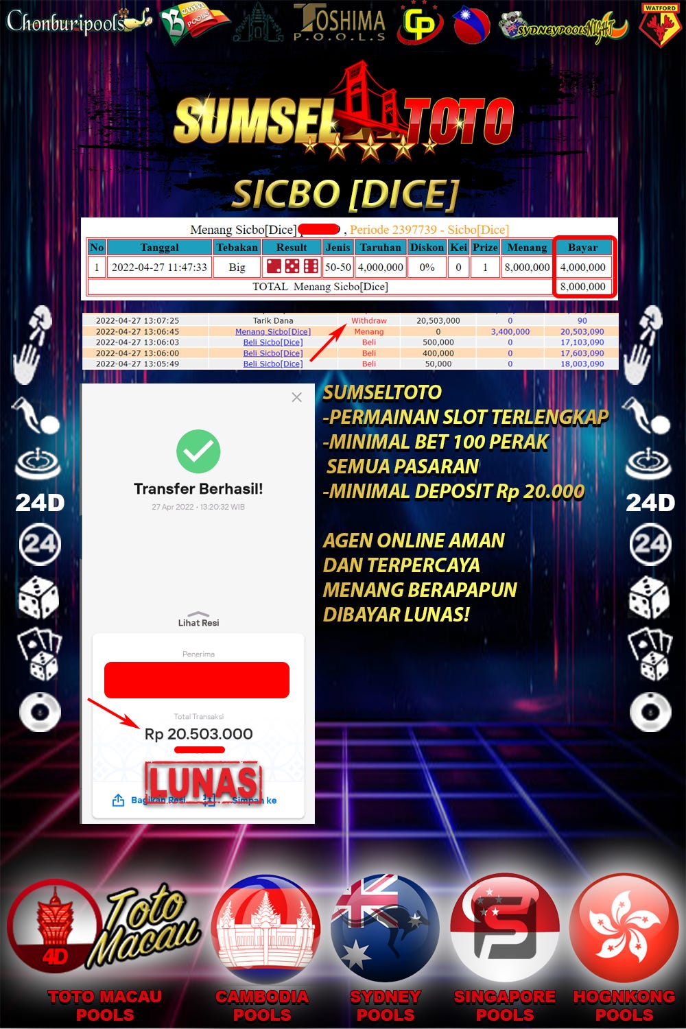 BUKTI JP CASINO SICBO
