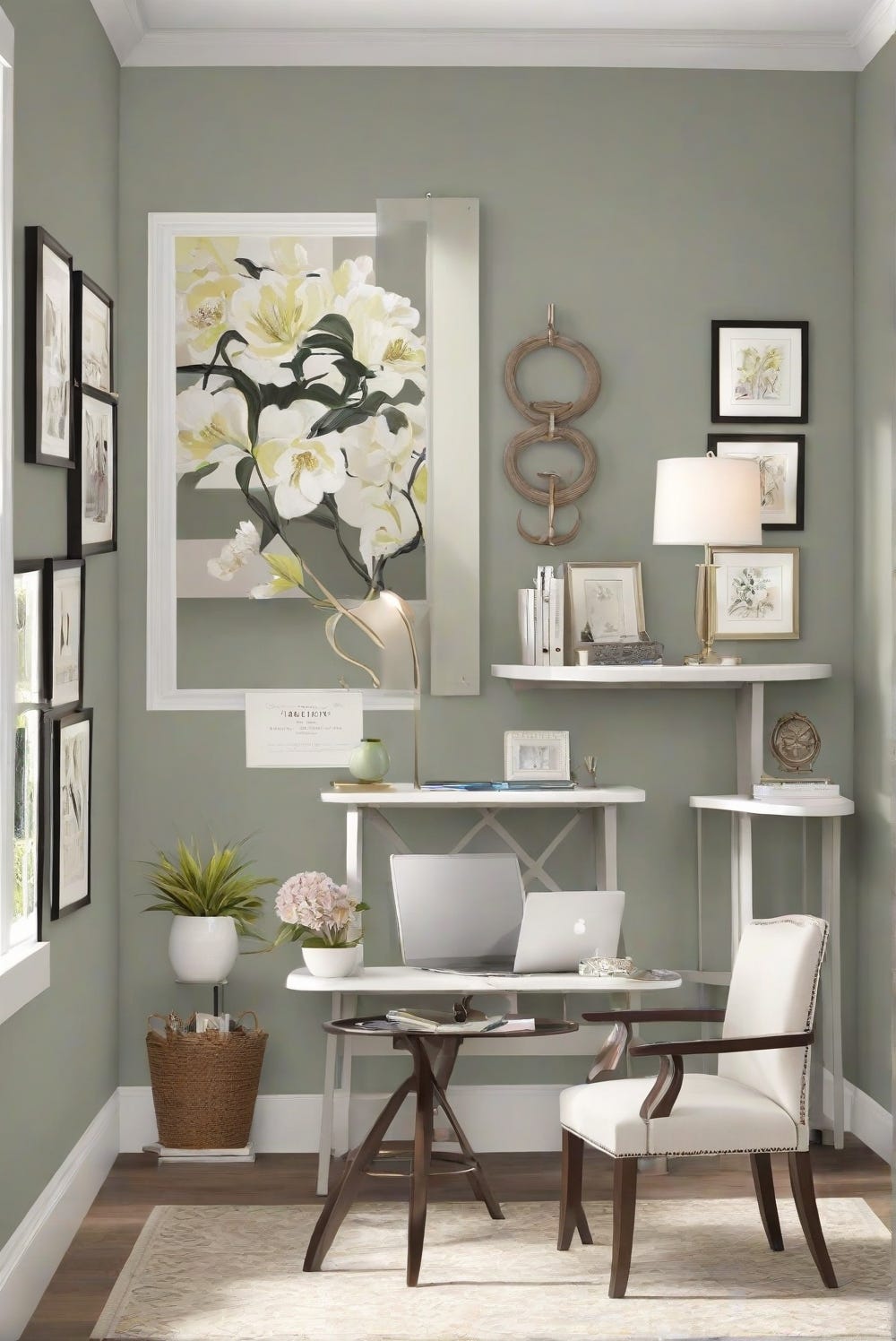 Incorporating Portico (SW 7548) into your home office color scheme can ...