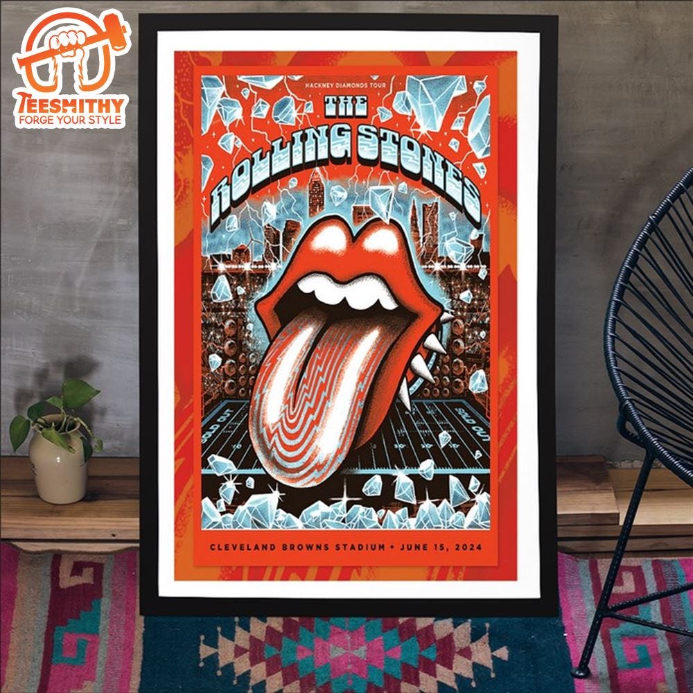 The Rolling Stones Cleveland Poster Cleveland Browns Stadium June 15