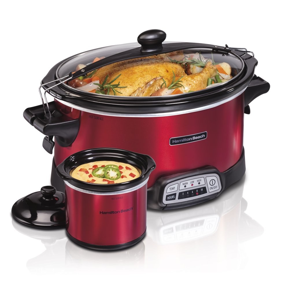 7 Qt Programmable Slow Cooker, Red Crock Pot, Includes Mini Party Dipper, by Technicstreet Store, Oct, 2023