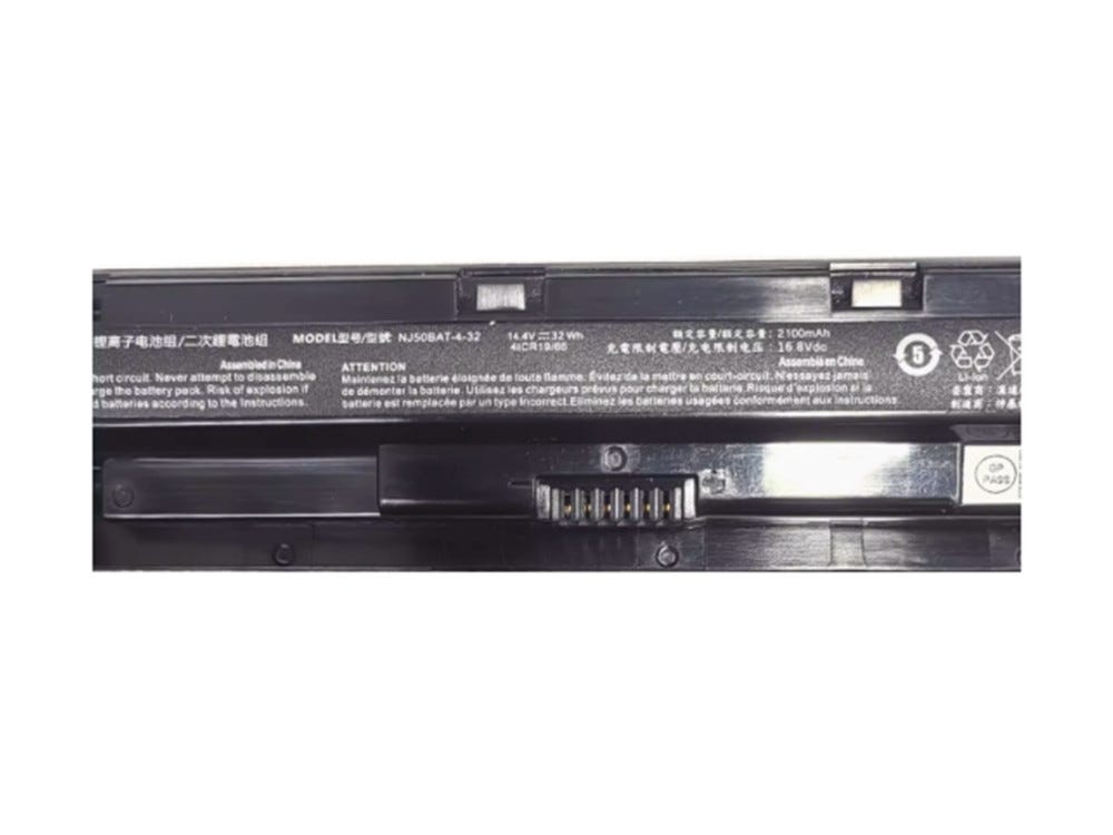 Hoogwaardige vervangbare batterij CLEVO NJ50BAT-4–32 2100mAh/32Wh 14.4V