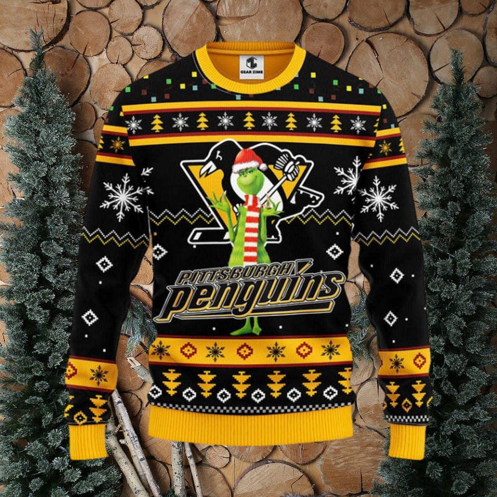 Pittsburgh Penguins Funny Grinch Christmas Ugly Sweater | by Lowcrymr | Dec, 2023 | Medium