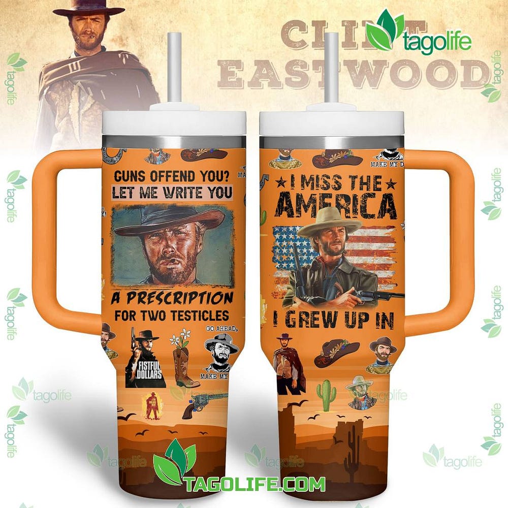 Clint Eastwood “I Miss the America I Grew Up In” Tumbler: A Nostalgic ...