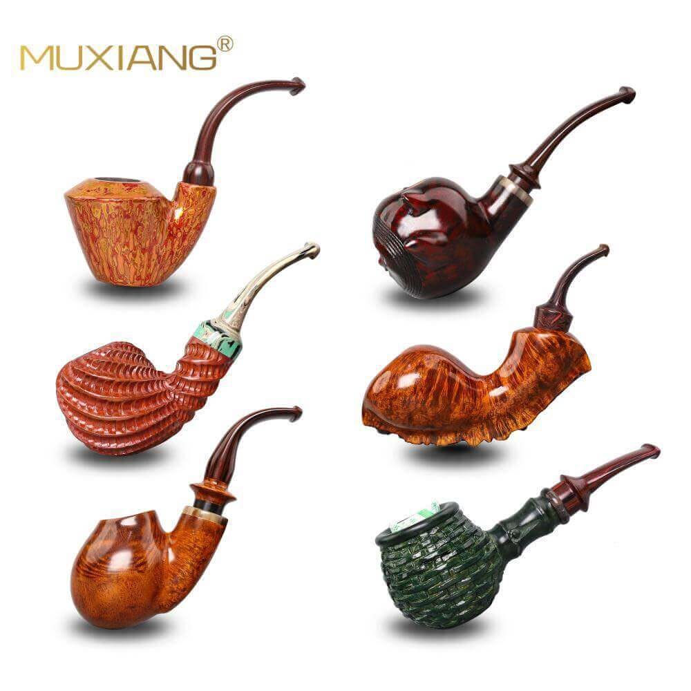 Exquisite Carved Handmade Wood Pipe with Cumberland Stem by Sdgfgh