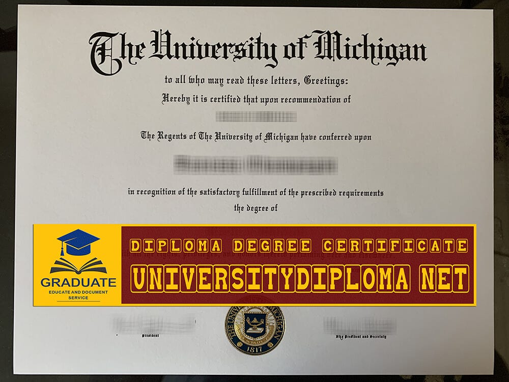 Buy Fake University of Michigan Diploma, get Fake University of