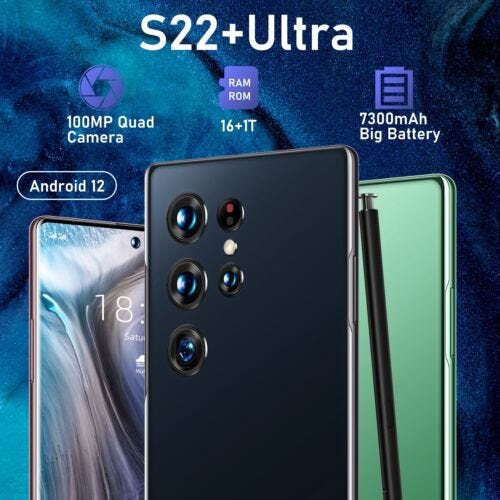 2023 New S23 Ultra 4/5G Smartphone Android Dual Card Unlock 7.3 inch  16GB+1TB