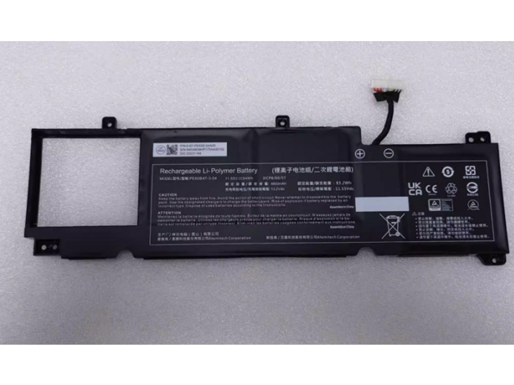 PE60BAT-3–54 batteria per notebook CLEVO PE60BAT-3–54