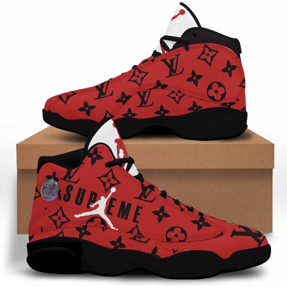 louis vuitton red jordans