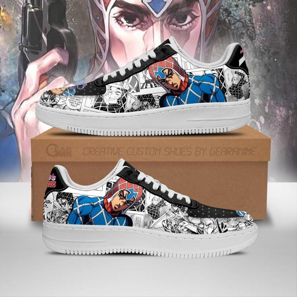 JJBA Anime Shoes — Guido Mista Air Force Sneakers Fan Gift Idea PT06 ...