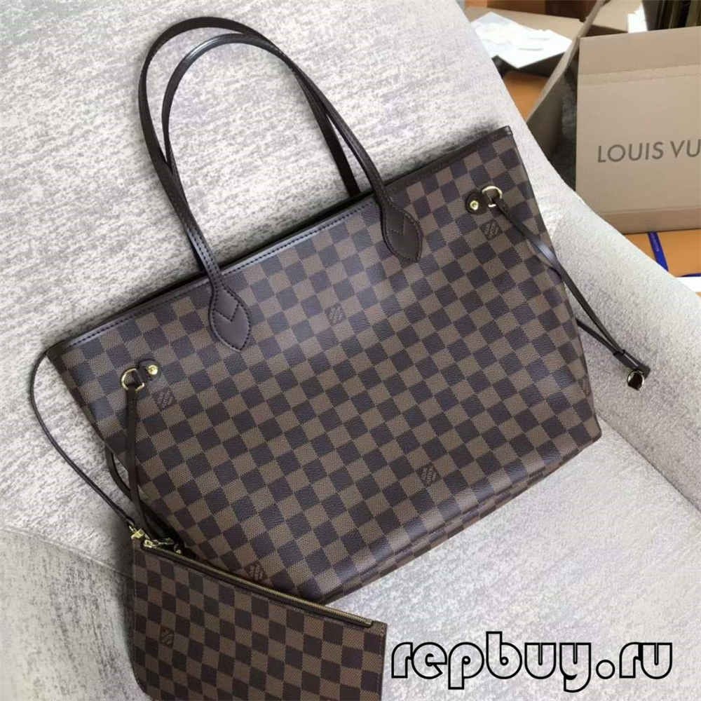 Replica Louis Vuitton Neverfull MM Bag In Damier Ebene Canvas N41358