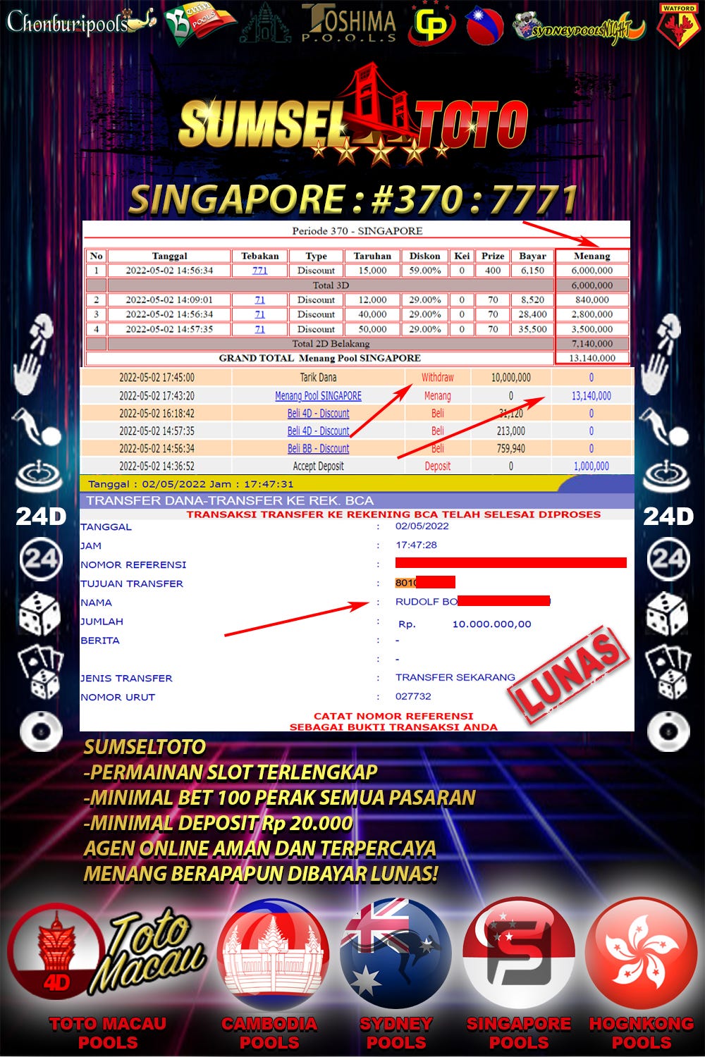 bukti jp singapore