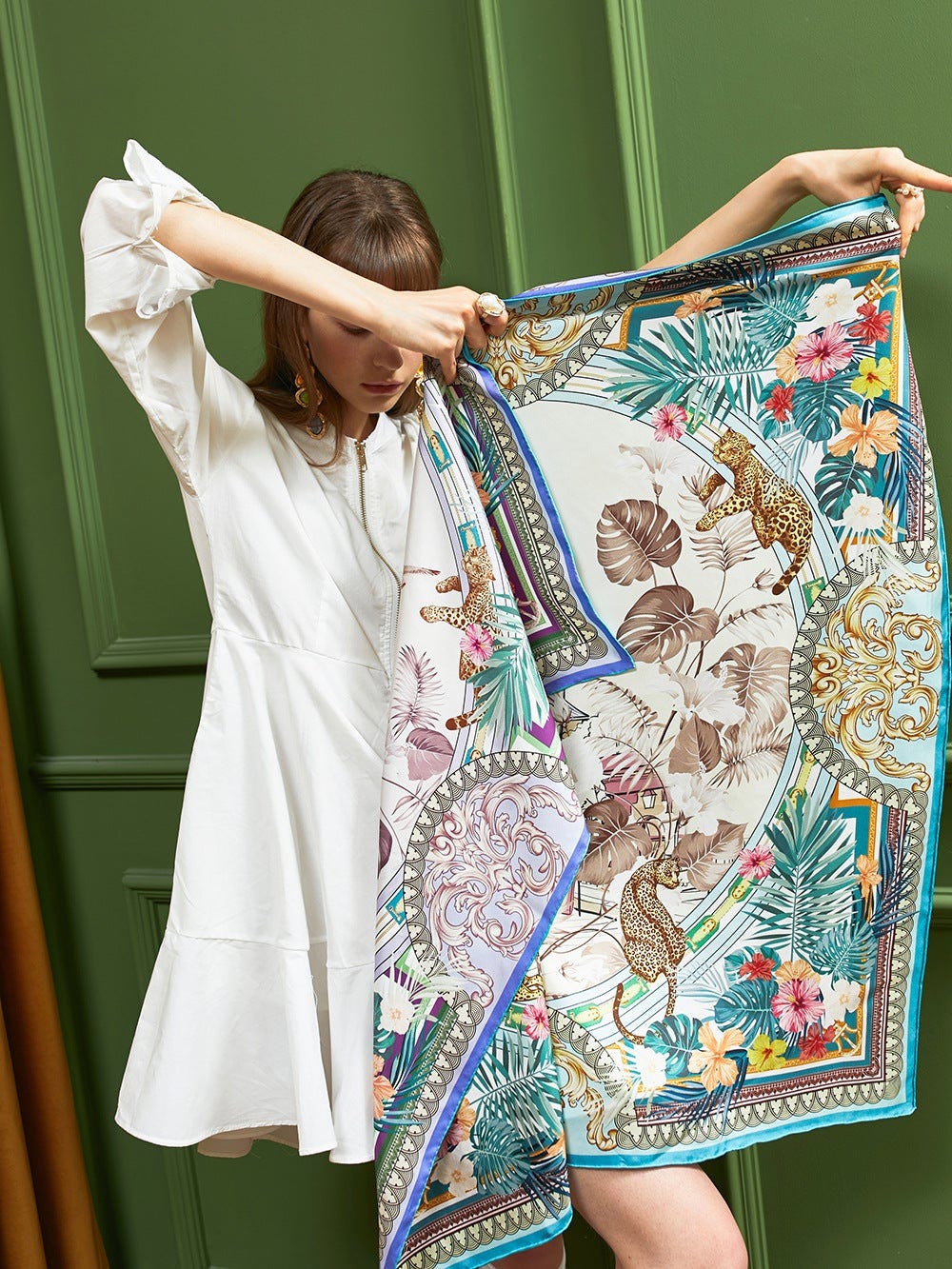 DOUBLE SIDED SCARF FIELDS OF TREASURE main image 1