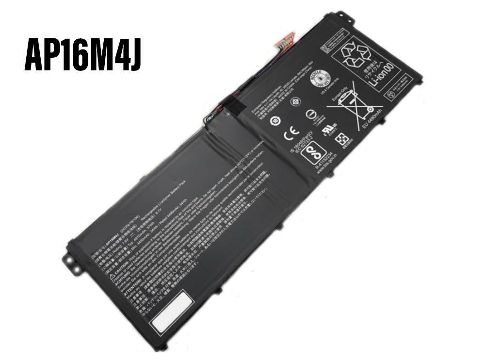 AP16M4J Batterie Compatible Avec Acer Aspire 3 A317-33 A314-22 Series A317- 33-P1SQ A317-33-P2SN A317-33-P35Q A317-33-P3JG A317-33-P77P A317-33-P7MK A317-33-P7XT A317-33-P059 (7.6V 4870mAh 37Wh