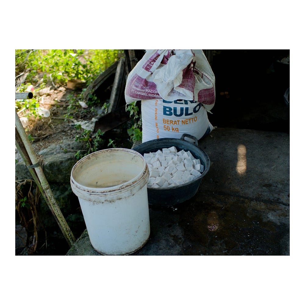 bucket of tofu