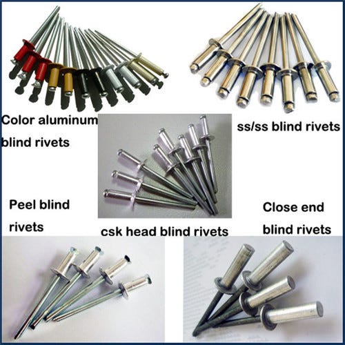 Blind Rivets (Pop Rivets) - Multiple Types and Sizes