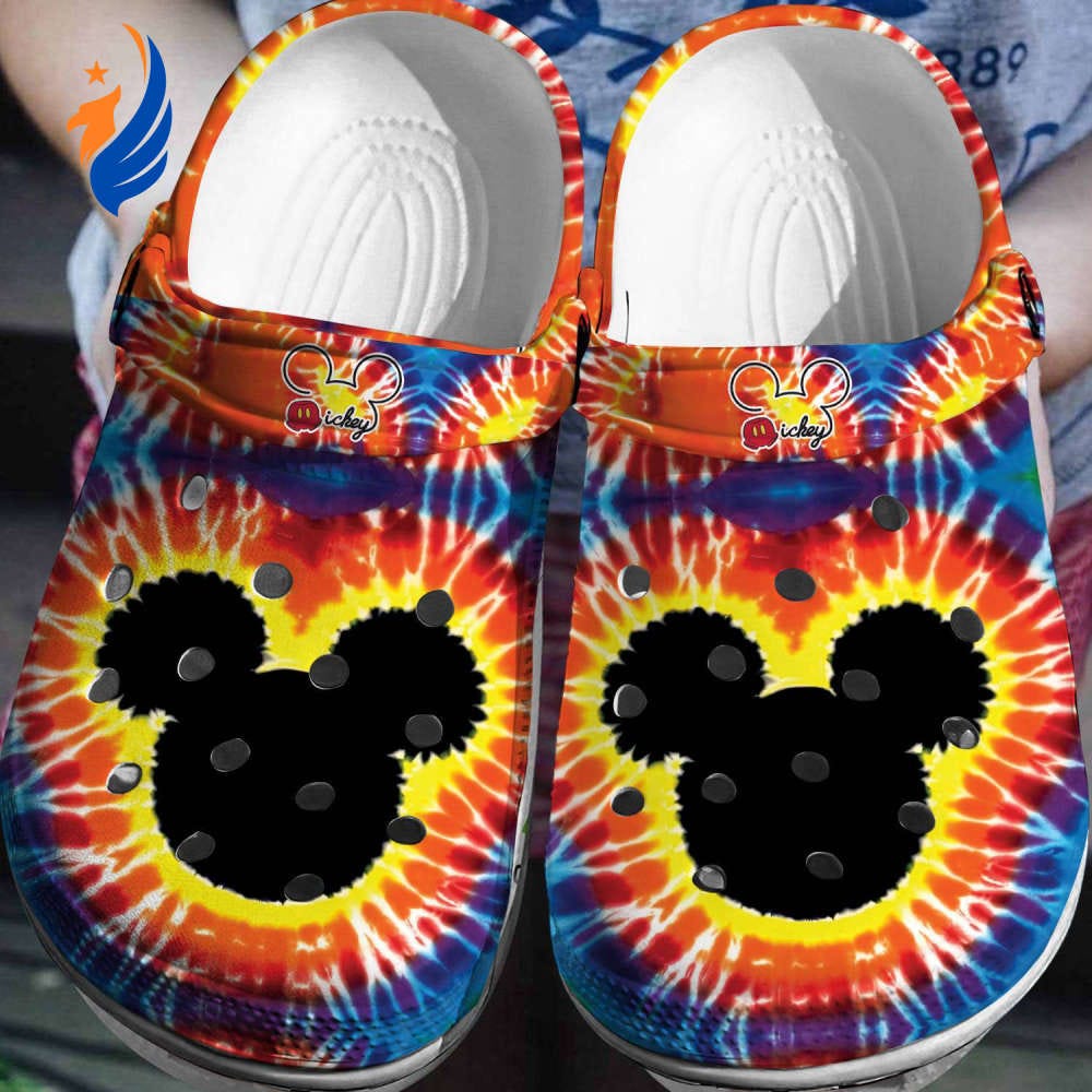 Mickey Mouse Tie Dye Clogs-Slippers-Slippers 3D Clog Shoes