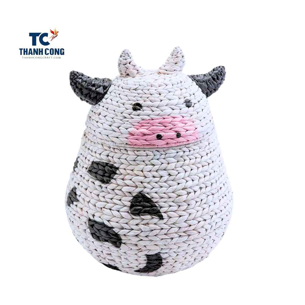 Large Water Hyacinth Basket With Lid by THANHCONGCRAFT Medium