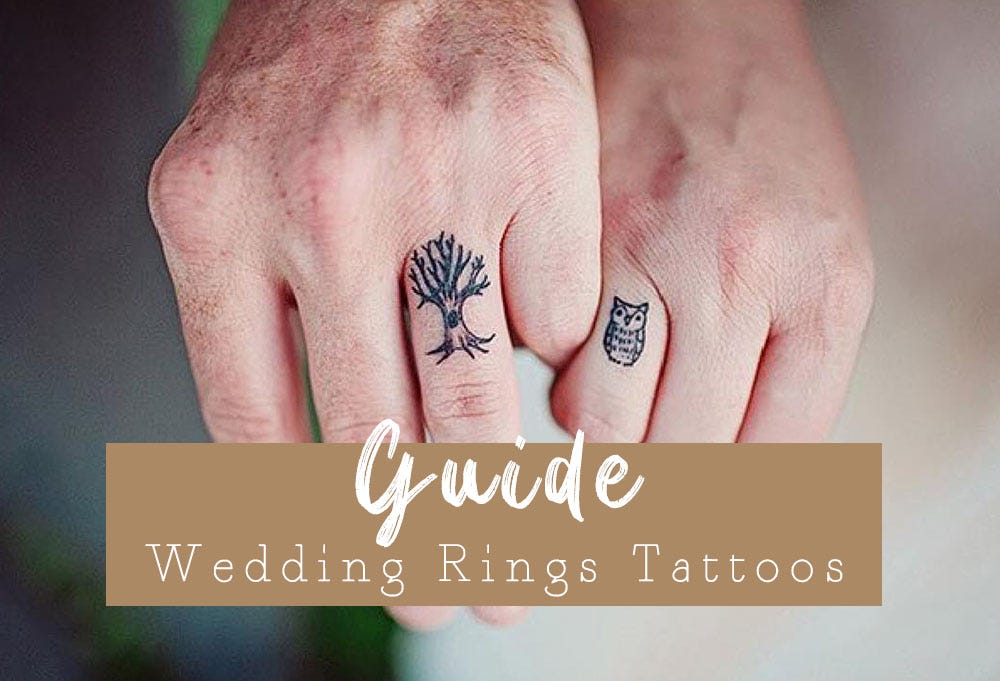 25 Creative Soulmate Wedding Ring Tattoos For Couples (2023) - Deer Pearl  Flowers - Medium