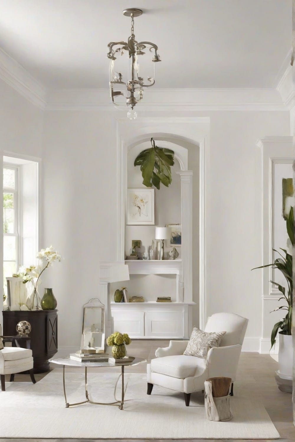 Discover the allure of Nebulous White (SW 7063) wall paint for your
