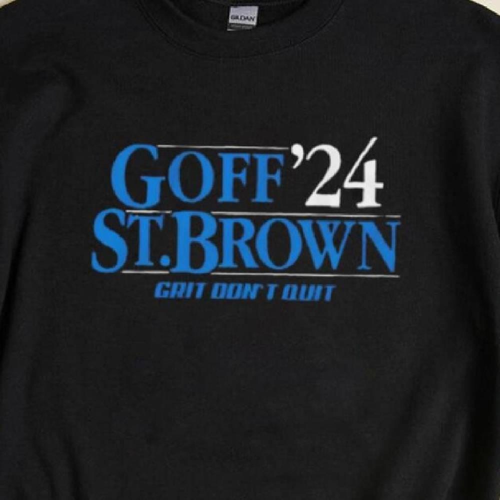 Jared Goff And Amon Ra St. Brown 24 Detroit Lions Grit Don’t Quit Shirt