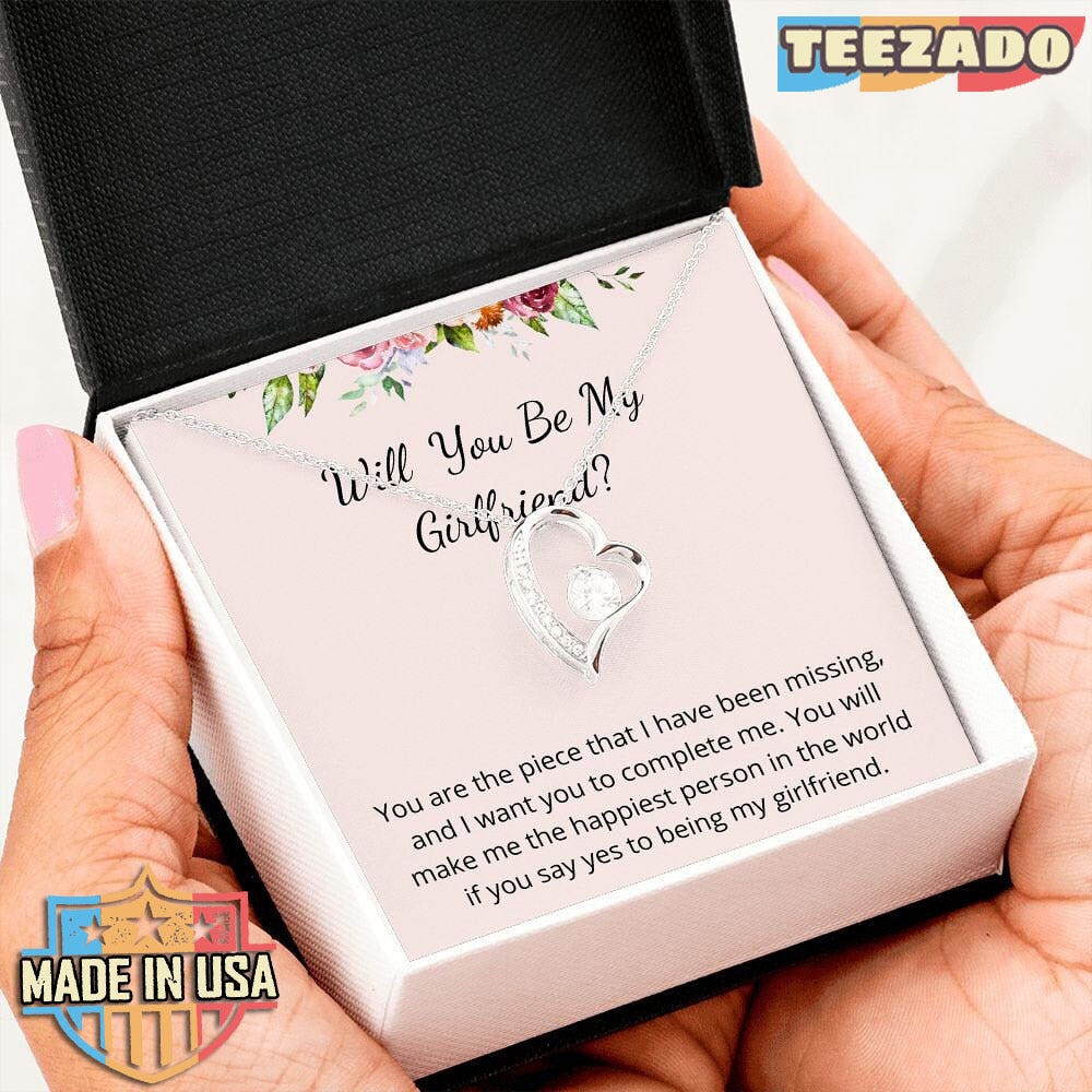 Valentine Necklace For Girlfriend, Will You Be My Girlfriend Gift, Will You  Be My Girlfriend Proposal Necklace, by Teezado Com