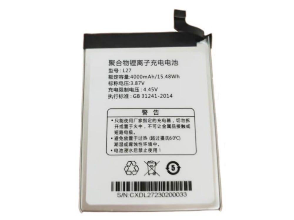 Højkvalitets batteri til GIONEE L27 4000mAh/15.48Wh 3.87V
