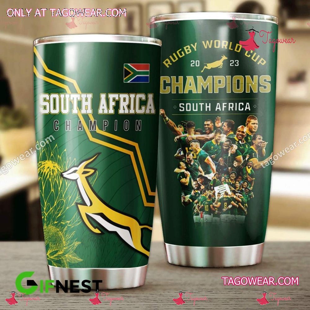 South Africa Rugby World Cup 23 Champions Shaker Pint Glass