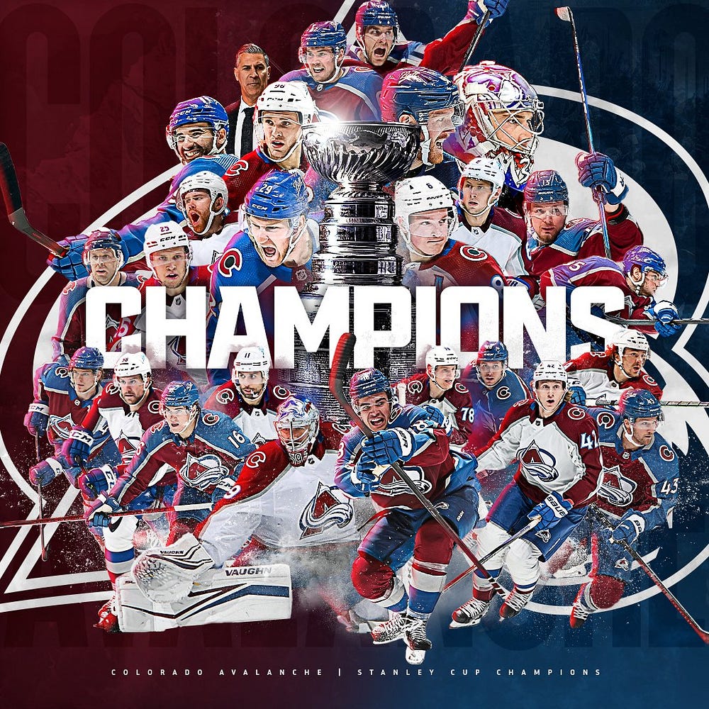 COLORADO AVALANCHE 2022 NHL STANLEY CUP CHAMPIONSHIP DOUBLE SIDED T-SHIRT